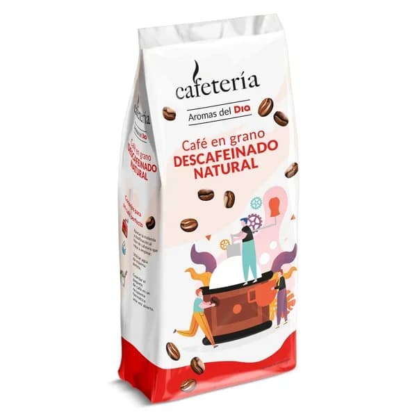 Café en grano descafeinado natural Cafetería de Dia bolsa 500 g - 0.5 kg - Imagen del producto en Findit