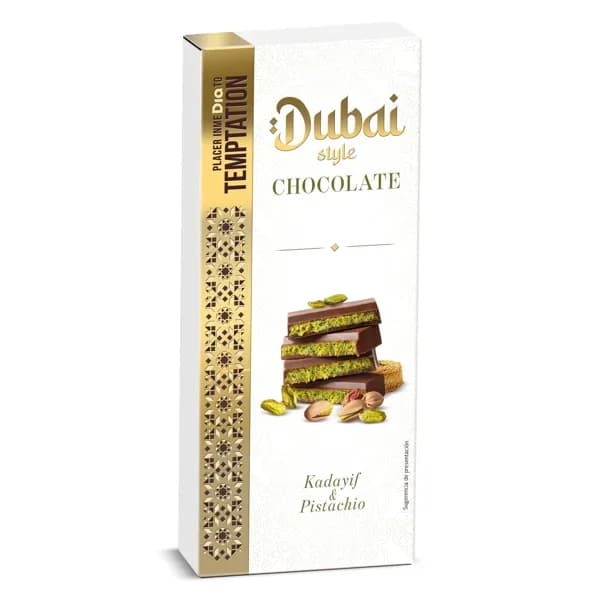 Chocolate con pistacho estilo Dubai Temptation de Dia 150 g - 0.15 kg - Imagen del producto en Findit