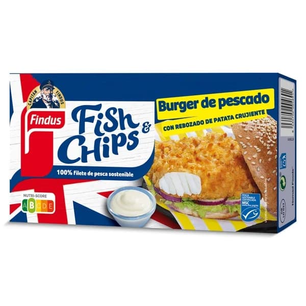 Burger de pescado MSC Findus caja 270 g - 0.27 kg - Imagen del producto en Findit
