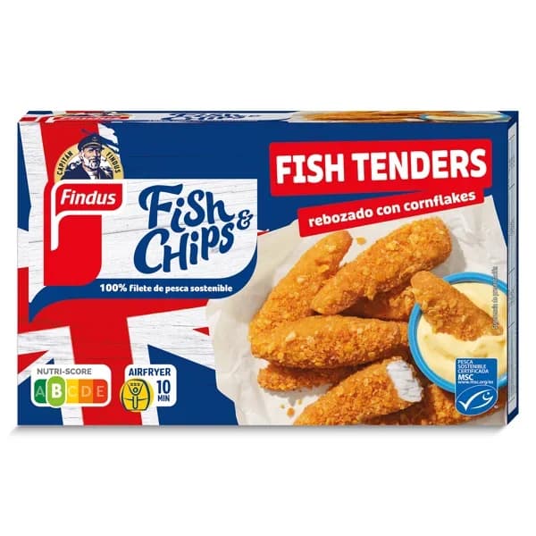 Palitos de pescado fich tenders MSC Findus bolsa 256 g - 0.26 kg - Imagen del producto en Findit