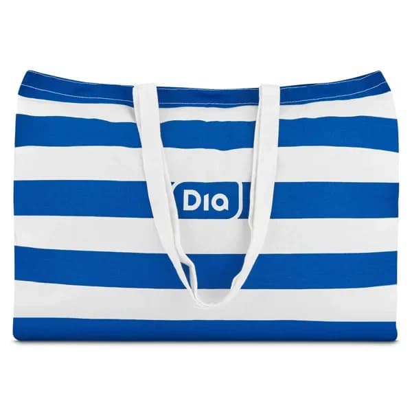 Bolsa de algodón azul de rayas Dia 1 unidad - 1 ud - Imagen del producto en Findit
