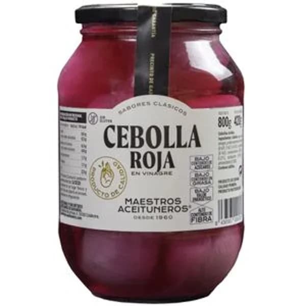 Cebolla roja en vinagre 800 g - 0.42 kg - Imagen del producto en Findit