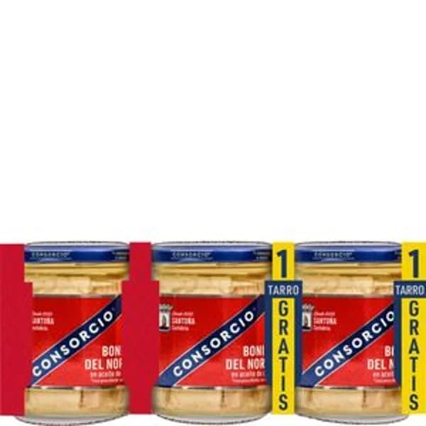 Bonito en aceite de oliva 3x195 g - 0.41 kg - Imagen del producto en Findit