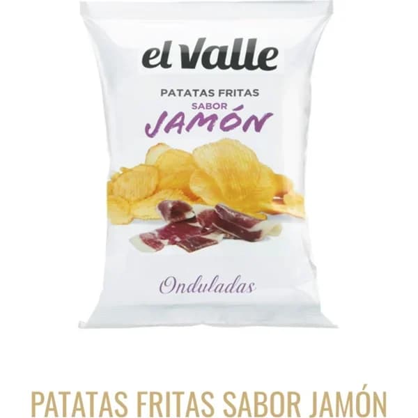 Patatas Fritas Onduladas Jamon - 0.12 kg - Imagen del producto en Findit