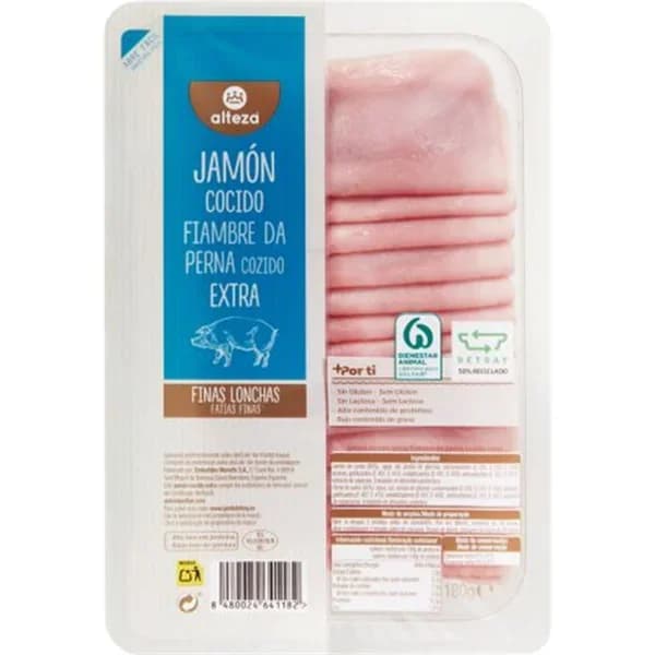 Jamón Cocido Extra Finas Lonchas - 0.18 kg - Imagen del producto en Findit