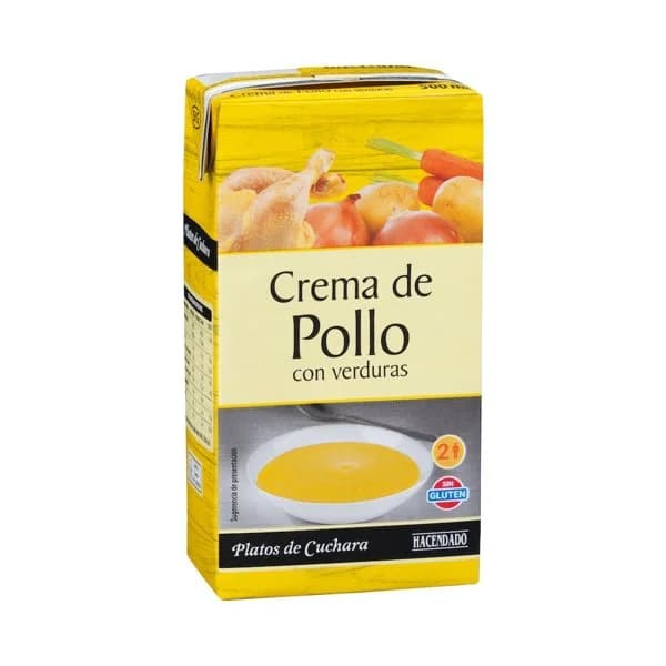 Crema de pollo Hacendado con verduras - 0.5 l - Imagen del producto en Findit