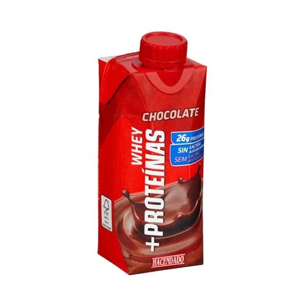 Batido lácteo sabor chocolate +Proteínas Hacendado 26 g proteínas - 1 ud - Imagen del producto en Findit
