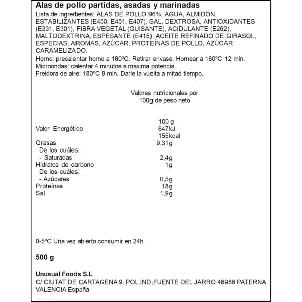Alita de Pollo Asadas 500G - 0.5 kg - Imagen del producto en Findit