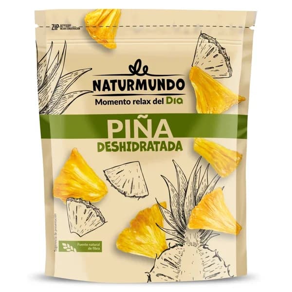 Piña deshidratada Naturmundo de Dia bolsa 80 g - 0.08 kg - Imagen del producto en Findit