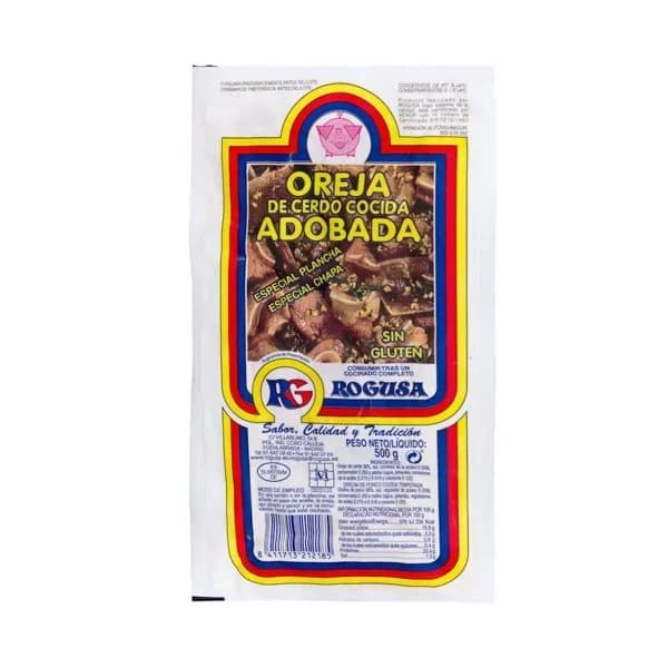 Oreja de cerdo cocida adobada Rogusa - 0.5 kg - Imagen del producto en Findit