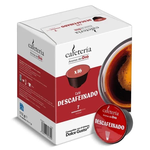 Café en cápsulas descafeinado Cafetería de Dia caja 16 unidades - 16.14 ud - Imagen del producto en Findit