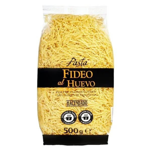 Fideo al huevo Hacendado - 0.5 kg - Imagen del producto en Findit