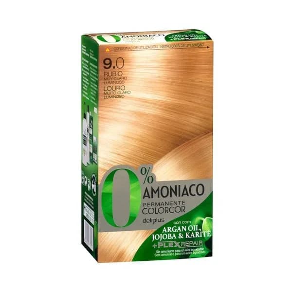 Coloración permanente 9.0 rubio muy claro luminoso Deliplus 0% amoníaco - 1 ud - Imagen del producto en Findit