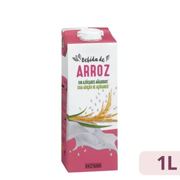Bebida de arroz sin azúcares añadidos Hacendado - 1 l - Imagen del producto en Findit