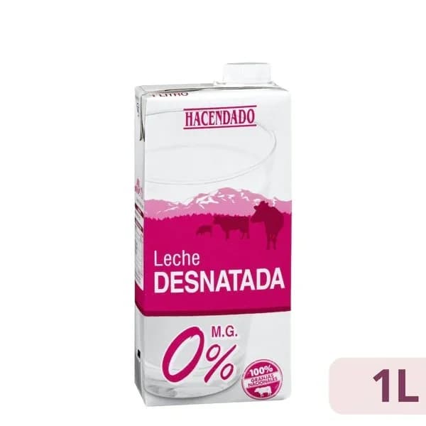 Leche desnatada Hacendado - 1 l - Imagen del producto en Findit