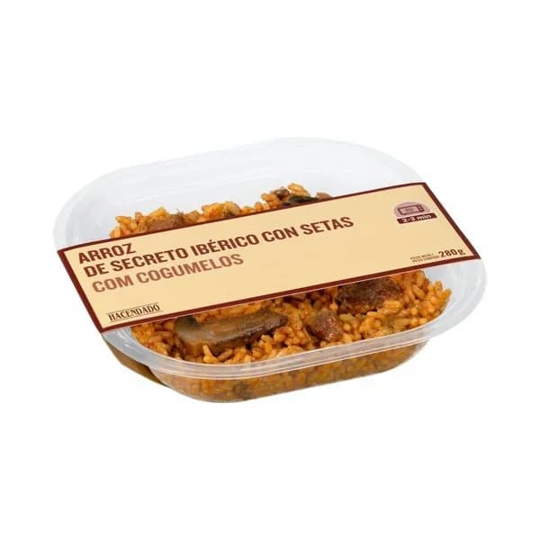 Arroz de secreto ibérico con setas Hacendado - 0.28 kg - Imagen del producto en Findit