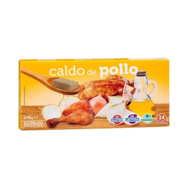 Caldo de pollo Hacendado en pastillas - 0.24 kg - Imagen del producto en Findit