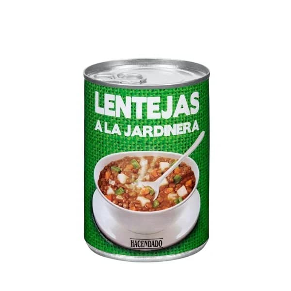 Lentejas a la jardinera Hacendado - 0.42 kg - Imagen del producto en Findit