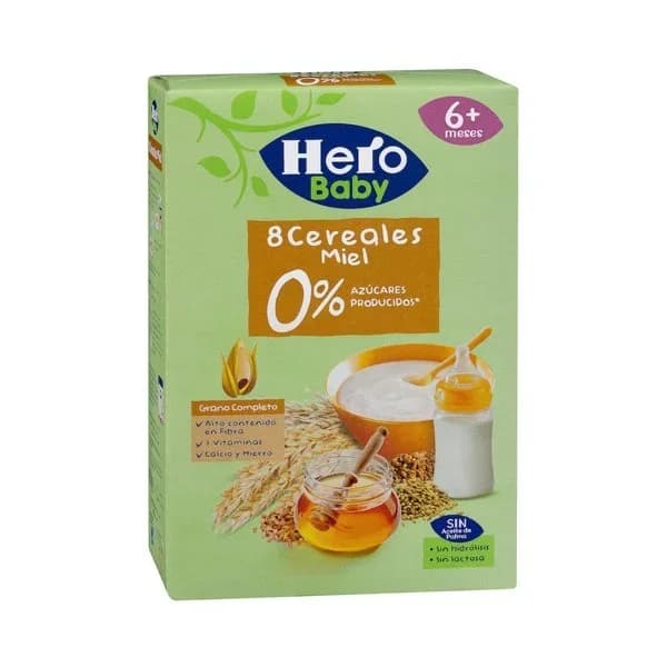 Papilla 8 cereales con miel Hero +6 meses - 0.41 ud - Imagen del producto en Findit