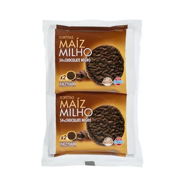 Tortitas de maíz con chocolate Hacendado - 0.13 kg - Imagen del producto en Findit