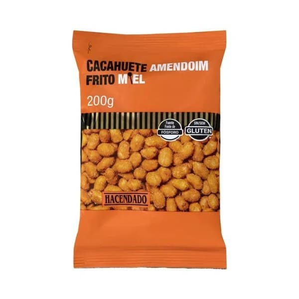Cacahuete frito con miel Hacendado - 0.2 kg - Imagen del producto en Findit
