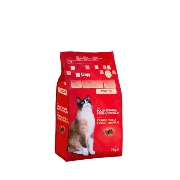 Comida gato adulto Compy con pollo  ternera  frutas y verduras - 2 kg - Imagen del producto en Findit