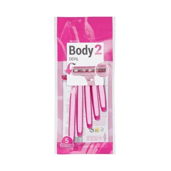 Maquinillas depilación desechables Deliplus Body 2 hojas - 5 ud - Imagen del producto en Findit