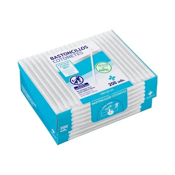 Bastoncillos de algodón 100% Deliplus - 170 ud - Imagen del producto en Findit