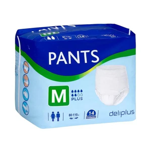 Pañal adulto braguita talla M Deliplus Pants plus - 13.99 ud - Imagen del producto en Findit