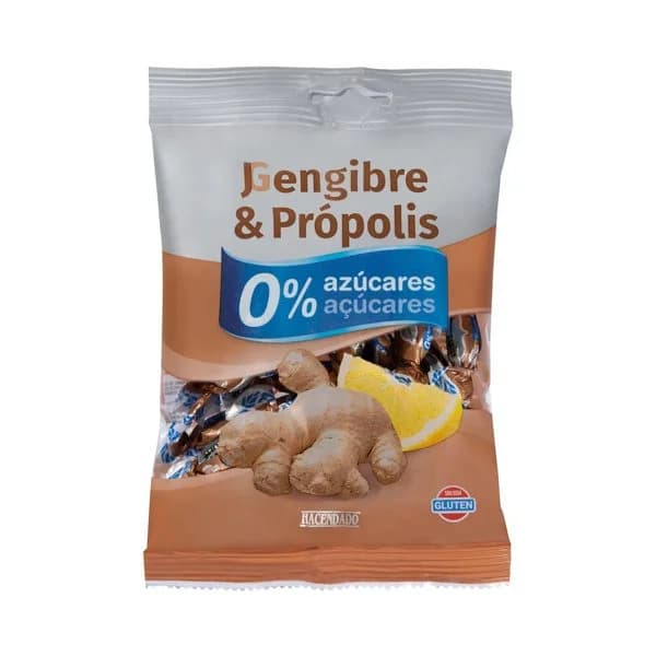 Caramelos jengibre y própolis Hacendado 0% azúcares - 0.09 kg - Imagen del producto en Findit