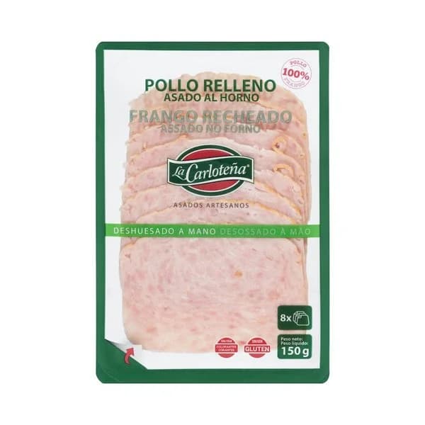 Pollo 97% relleno La Carloteña asado al horno lonchas - 0.15 kg - Imagen del producto en Findit