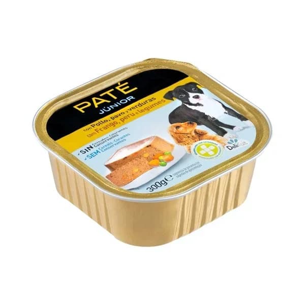 Paté perro junior Delikuit con pollo  pavo y verduras - 1 ud - Imagen del producto en Findit