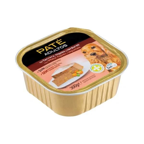 Paté perro adulto Delikuit con ternera  hígado y verduras - 0.3 kg - Imagen del producto en Findit