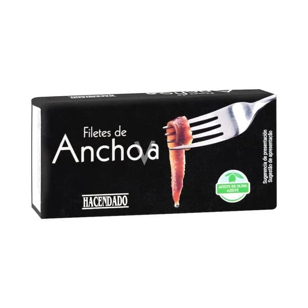 Filetes de anchoa en aceite de oliva Hacendado - 0.03 kg - Imagen del producto en Findit