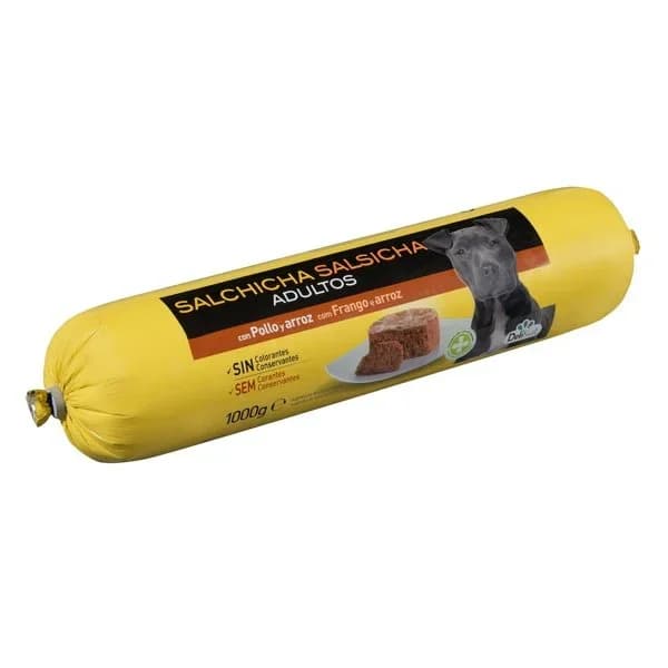 Salchicha perro adulto Delikuit con pollo y arroz - 1 kg - Imagen del producto en Findit