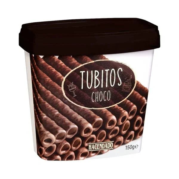 Tubitos bañados chocolate negro Hacendado - 0.15 kg - Imagen del producto en Findit