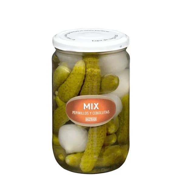 Mix de pepinillos y cebollitas Hacendado - 0.37 kg - Imagen del producto en Findit