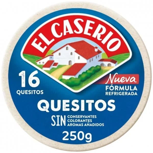Queso fundido en porciones El Caserío sin gluten 250 g. - 0.25 kg - Imagen del producto en Findit
