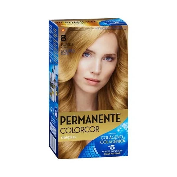Coloración permanente 8 rubio claro Deliplus - 1 ud - Imagen del producto en Findit