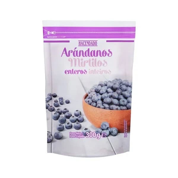 Arándanos enteros Hacendado ultracongelados - 0.3 kg - Imagen del producto en Findit