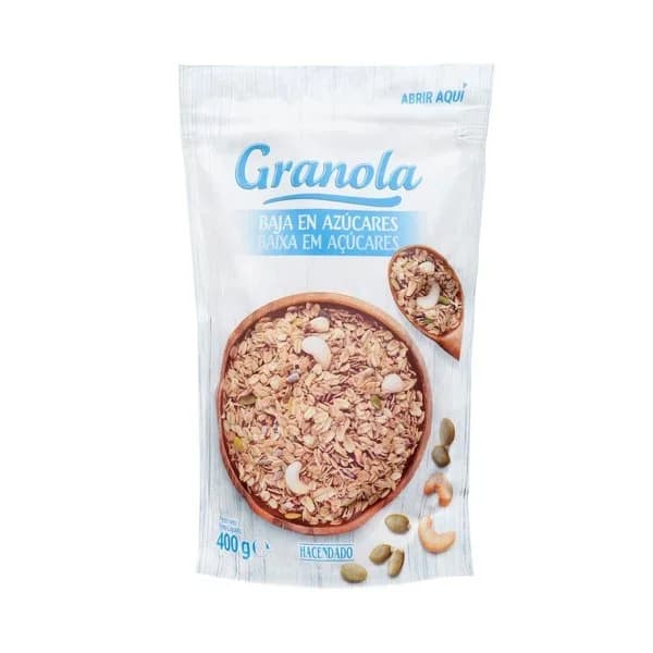 Cereales y semillas granola Hacendado con frutos secos - 0.4 kg - Imagen del producto en Findit