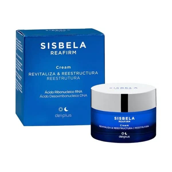 Crema facial Revitaliza y Reestructura Sisbela Reafirm Deliplus con ácido ribonucleico RNA  ácido desoxirribonucleico DNA y silicio - 0.05 l - Imagen del producto en Findit