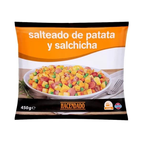 Salteado de patata y salchicha Hacendado ultracongelado - 0.45 kg - Imagen del producto en Findit