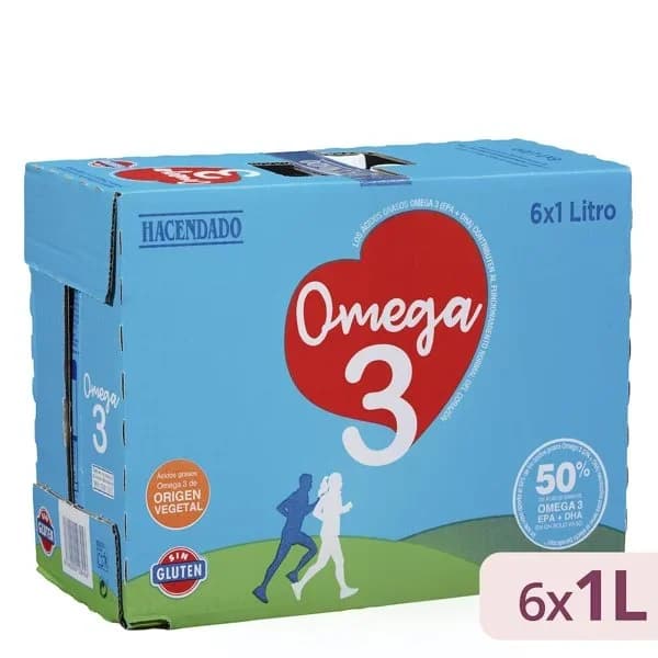 Bebida láctea desnatada omega 3 Hacendado - 6 l - Imagen del producto en Findit
