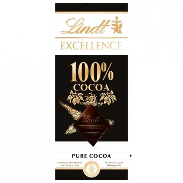 Chocolate negro 100% cacao Lindt Excellent 50 g. - 0.05 kg - Imagen del producto en Findit