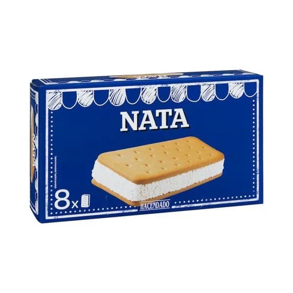 Helado sándwich de nata Hacendado - 0.8 l - Imagen del producto en Findit