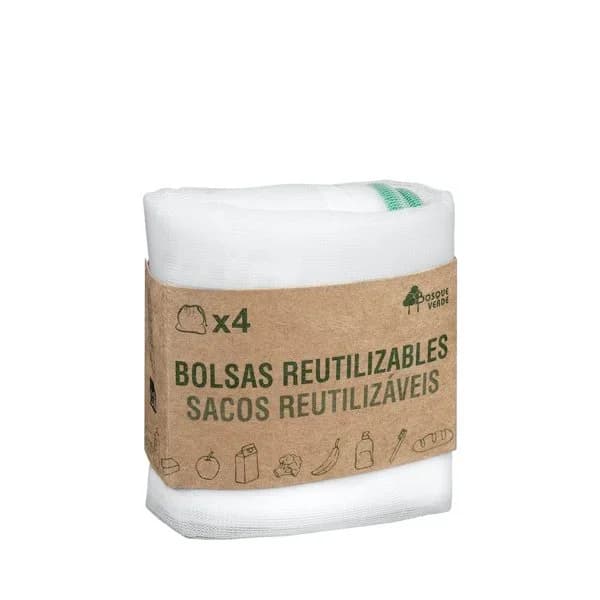 Bolsas reutilizables Bosque Verde - 4 ud - Imagen del producto en Findit