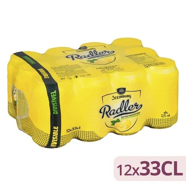Cerveza Radler Steinburg con zumo natural de limón - 3.96 l - Imagen del producto en Findit