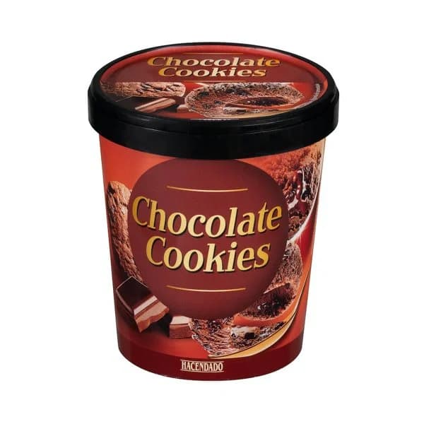 Helado chocolate y cookies Hacendado - 0.5 l - Imagen del producto en Findit