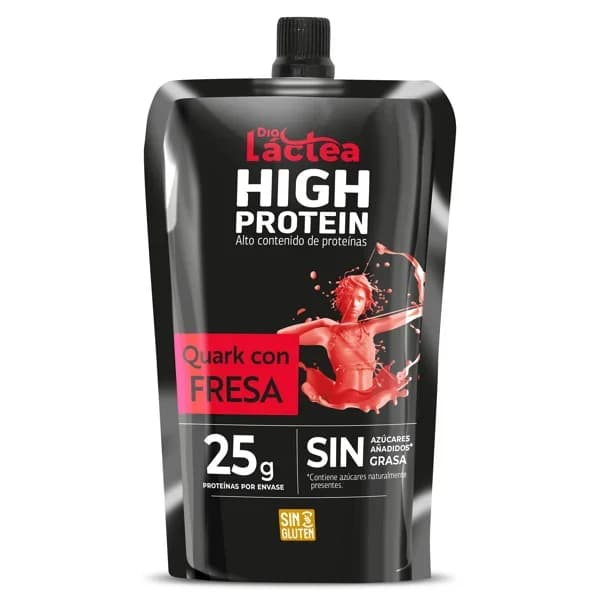 Queso quark con fresa alto en proteínas Dia Láctea bolsa 200 g - 0.2 kg - Imagen del producto en Findit